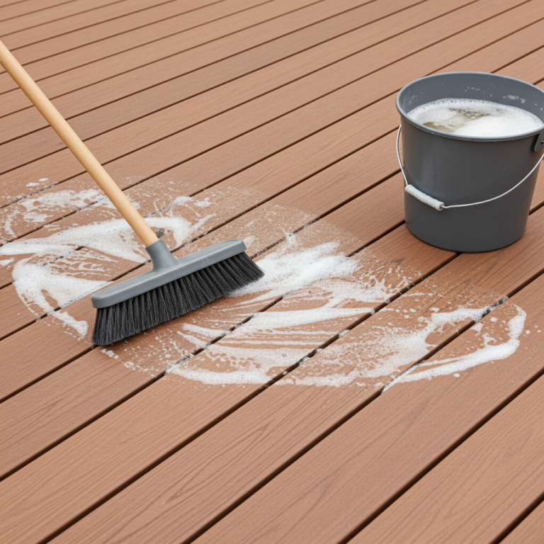 Gros plan entretien terrasse