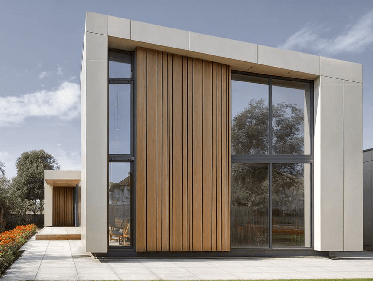 bardage asymétrique à plusieurs largeurs 