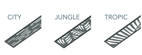 Panneaux décoratifs ajourés City, Jungle et Tropic