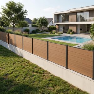 cloture de jardin en bois composite