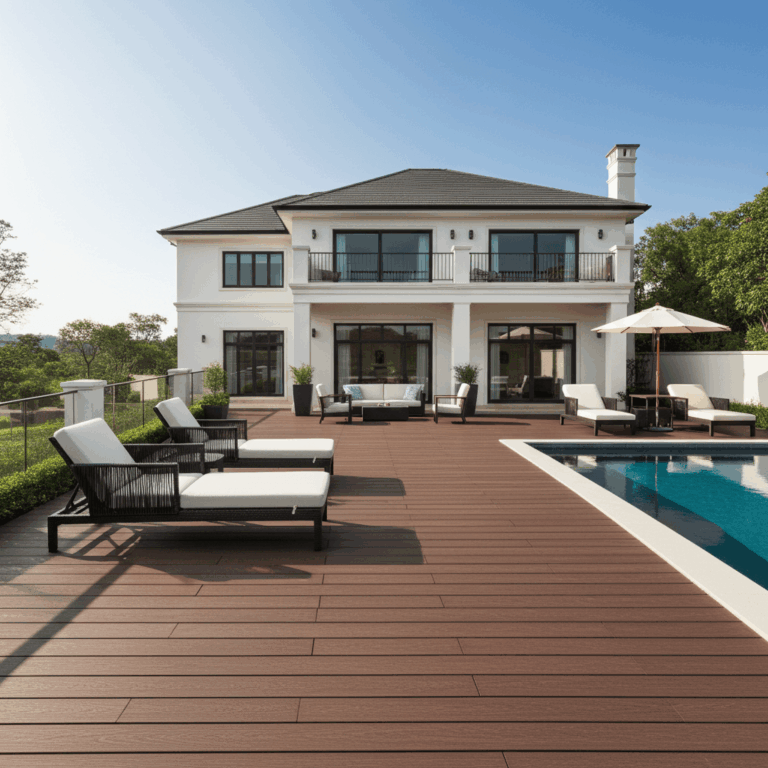 Terrasse ipé avec piscine