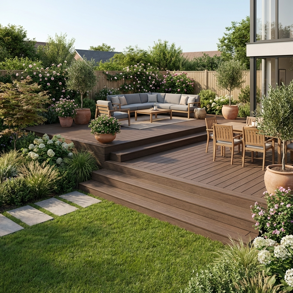 terrasse composite multi niveaux
