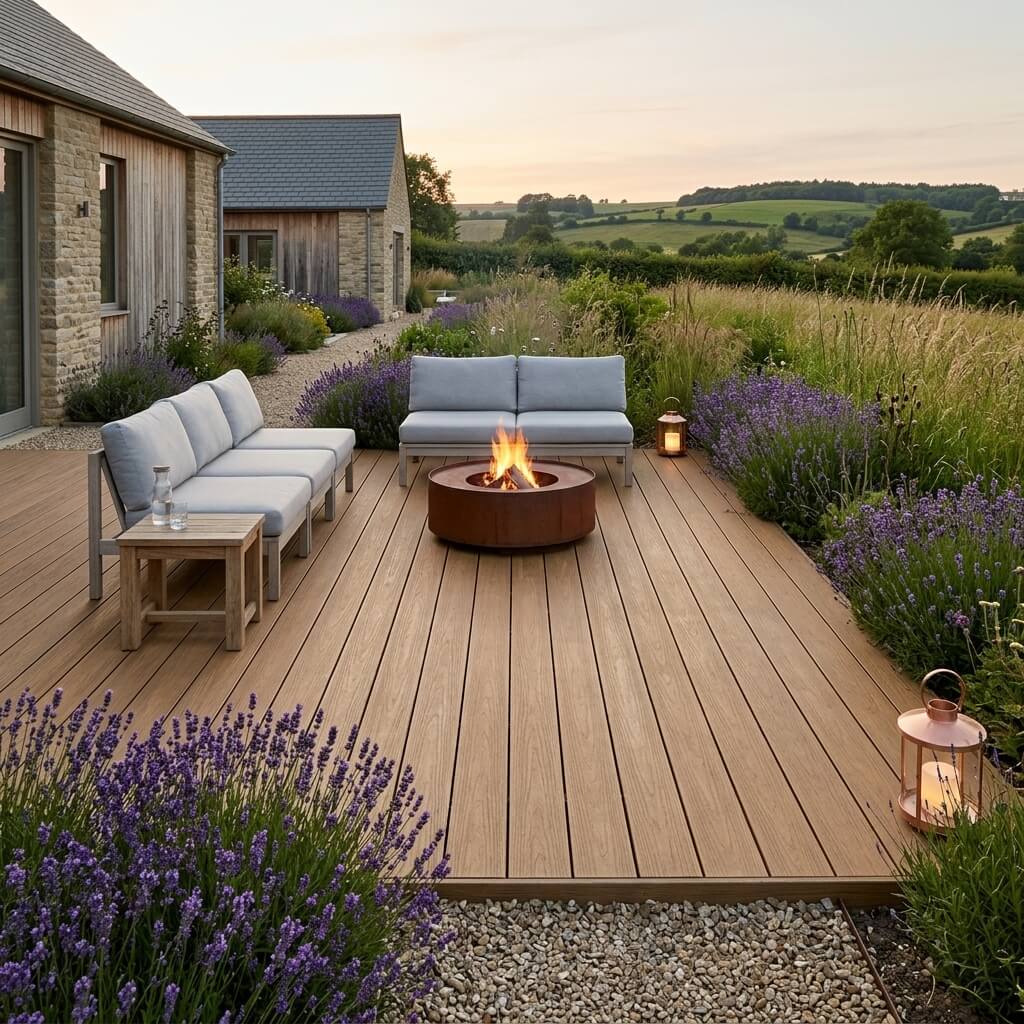 Terrasse avec brasero