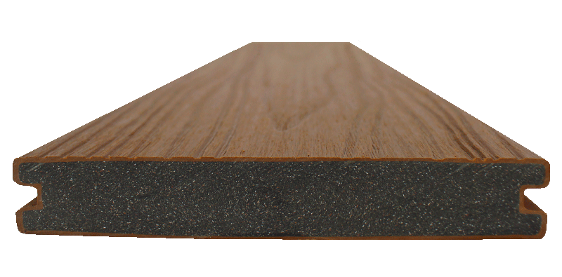 Profil de lame composite pleine pour terrasse